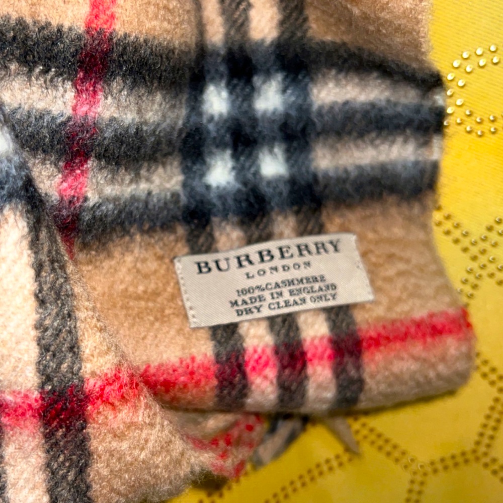 Vintage Burberry Cashmere Scarf